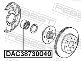 Febest DAC38730040 Front Wheel Bearing 38X73X40