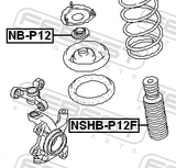 Febest NSHB-P12F Front Shock Absorber Boot