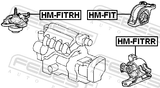 Febest HM-FITRR Transmission Mount (Hydro)