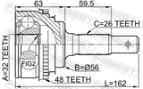 Febest 0110-AT190A48 Outer CV Joint 32X56X26