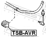 Febest TSB-AVR Rear Stabilizer Bar Bush D20