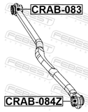 Febest CRAB-083 Bushing, Front Transversal Rod