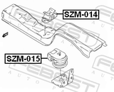 Febest SZM-014 Rear Engine Mount Mt