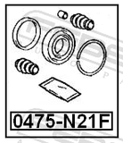 Febest 0475-N21F Front Brake Caliper Repair Kit (Set For One Side)