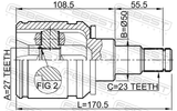 Febest 0111-ACA20LH Inner CV Joint Left 27X50X23