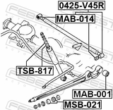 Febest MSB-021 Trailing Arm Front Bushing