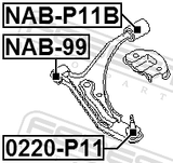 Febest 0220-P11 Ball Joint Front Lower Arm