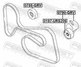 Febest 0790-GRV Belt Tensioner