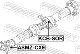 Febest KCB-SOR Drive Shaft Bearing (Repair Kit)