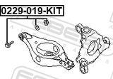 Febest 0229-019-KIT Repair Kit, Camber Adjusting Eccentric Bolt