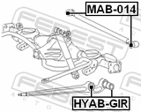 Febest HYAB-GIR Rear Arm Bushing