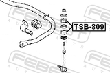 Febest TSB-809 Front Stabilizer Bar Link Bush