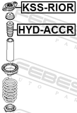 Febest KSS-RIOR Rear Shock Absorber Mounting