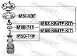 Febest MSB-KB4TF-KIT Front Shock Absorber Bushing (Kit)