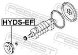 Febest HYDS-EF Crankshaft Pulley 2000 Cc