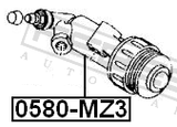 Febest 0580-MZ3 Clutch Slave Cylinder