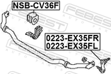 Febest NSB-CV36F Front Stabilizer Bar Bush D31