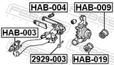 Febest HAB-003 Rear Arm Bushing