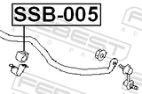 Febest SSB-005 Front Stabilizer Bar Bush D20