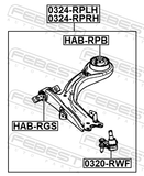 Febest 0324-RPRH Right Lower Front Arm