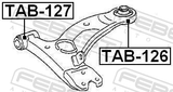 Febest TAB-127 Front Bushing, Front Control Arm