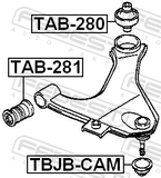 Febest TAB-280 Rear Bushing, Front Control Arm