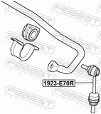Febest 1923-E70R Rear Stabilizer Link / Sway Bar Link