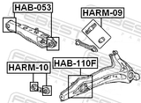 Febest HAB-110F Rear Arm Bushing Reinforced
