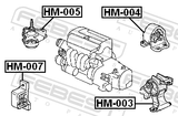 Febest HM-003 Transmission Mount At