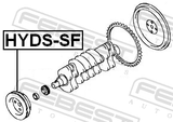 Febest HYDS-SF Crankshaft Pulley 2700 Cc