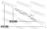 Febest 6721-MS Steering Tie Rod End