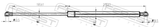 Febest 12117-014 Hood Gas Strut (With End Damping) L490/380N