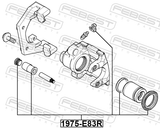 Febest 1975-E83R Rear Brake Caliper Repair Kit (Set For One Side)