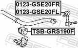 Febest 0123-GSE20FL Front Left Stabilizer Link / Sway Bar Link