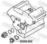 Febest 02462-004 Thermostat 82°C