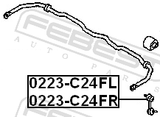 Febest 0223-C24FL Front Left Stabilizer Link / Sway Bar Link
