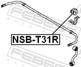 Febest NSB-T31R Rear Stabilizer Bar Bush D15