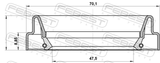 Febest 95FDY-49700909C Drive Shaft Oil Seal 47.5X70.1X8.85X8.85
