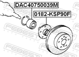 Febest 0182-KSP90F Front Wheel Hub