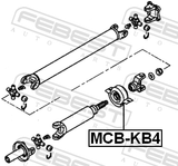 Febest MCB-KB4 Drive Shaft Bearing