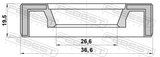 Febest 95AAY-28360920X Engine Timing Oil Seal 26.6X36.6X9.1X19.5