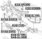 Febest 1225-IX35RR Rear Transverse Link