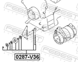 Febest 0287-V36 Pulley Tensioner Kit