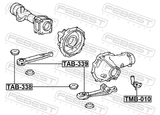 Febest TAB-338 Differential Mount Bushing
