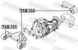 Febest TAB-355 Differential Mount Bushing