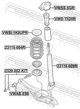 Febest VWD-TIGIIR Rear Shock Absorber Jounce Bumper