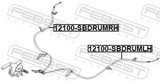 Febest 12100-SBDRUMRH Parking Brake Cable, Right