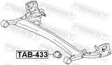 Febest TAB-433 Rear Crossmember Bushing