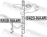 Febest 0423-NA4R Rear Stabilizer Link / Sway Bar Link