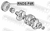 Febest RNDS-F4R Crankshaft Pulley F4R